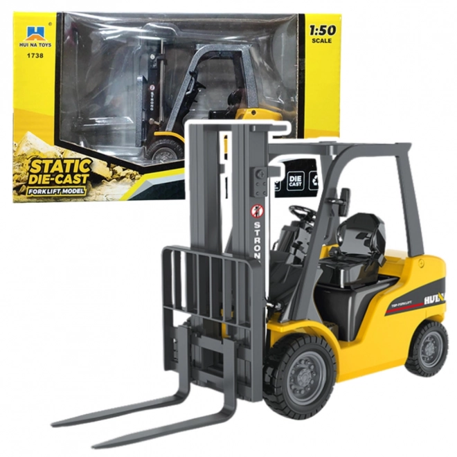 Metall-Gabelstapler Huina Gelb 1:50