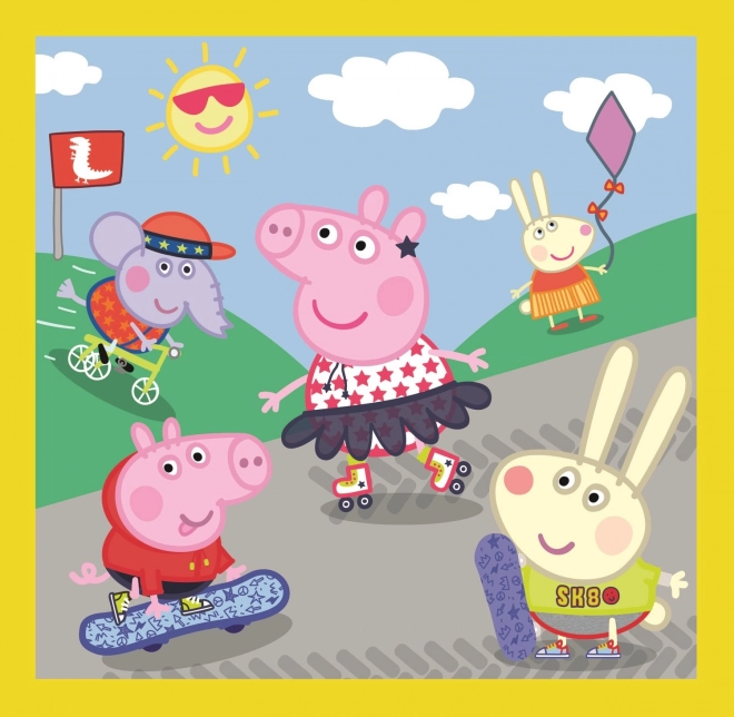 Fröhlicher Tag mit Peppa – 3-in-1 Puzzle Set