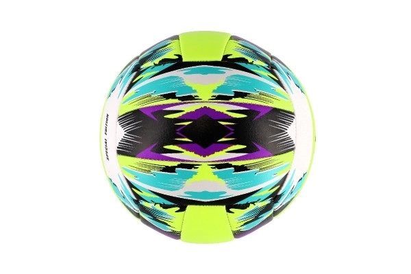 Bunter Volleyball genäht Leder 21cm im Beutel