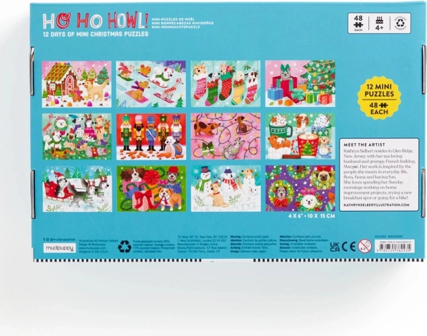 Weihnachtliches Countdown-Puzzle Set 12 Stk