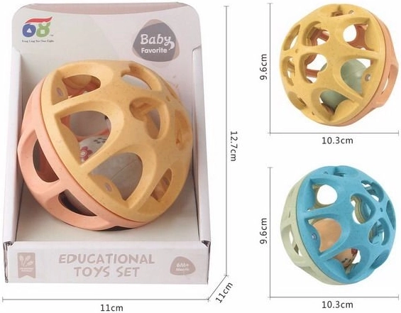 Rasselball für Kinder - Gelb oder Blau