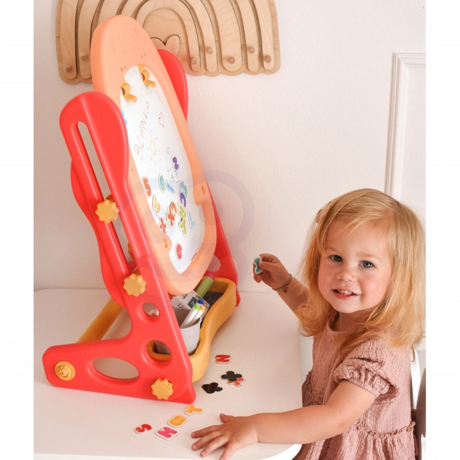 Zweiseitige magnetische Tafel zum Zeichnen und Lernen von Zahlen und Buchstaben WOOPIE