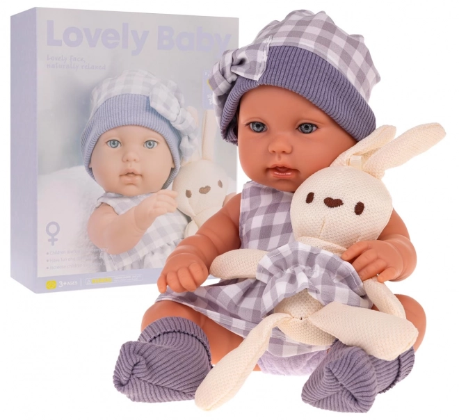 Puppen-Set Baby mit Zubehör Lila