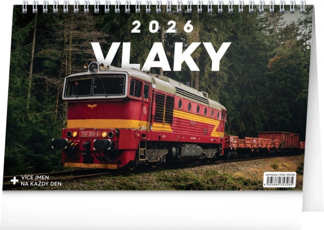 Tischkalender Züge 2026