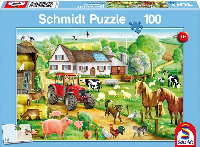 Schmidt Puzzle Auf dem Bauernhof 100 Teile