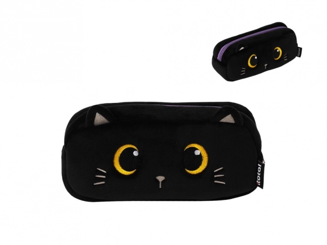 Plüschmäppchen Schwarze Katze für Katzenliebhaber