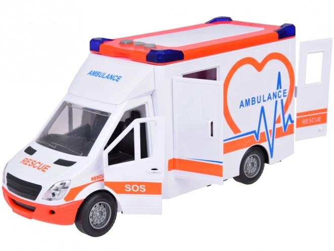 Interaktiver Krankenwagen mit aufklappbaren Türen und Licht- und Toneffekten