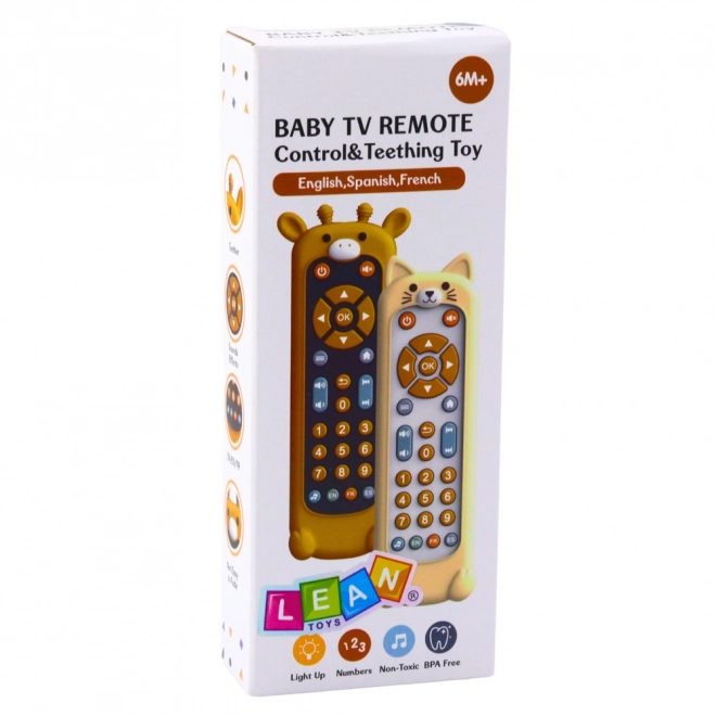 Interaktiver Kinderfernbediener mit Silikonhülle - Katze beige