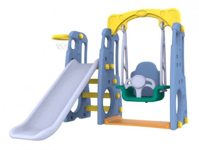 Rutsche Schaukel Basketball 3v1 Blau
