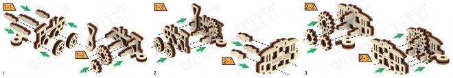 Holz-3D-Puzzle Öffentliche Verkehrsmittel