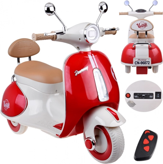 Klassischer elektrischer Kinderscooter orange – Rot