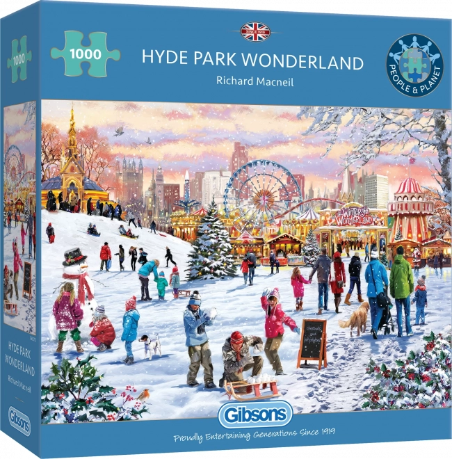 Gibsons Puzzle Winterwunder im Hyde Park 1000 Teile