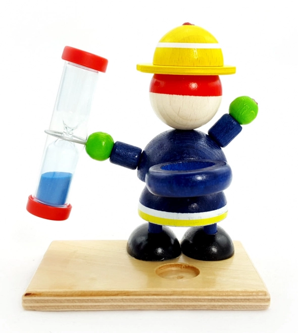 Sanduhr mit Feuerwehrmannfigur für Kinder