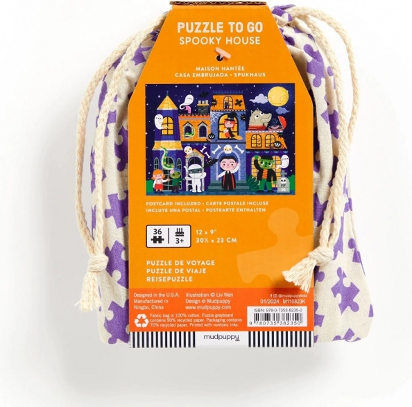 Puzzle Spukhaus von Mudpuppy im Stoffbeutel