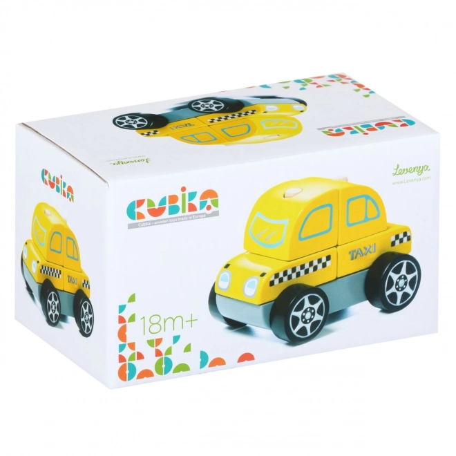 Cubika Taxi Fahrzeug - Holzpuzzle 5 Teile