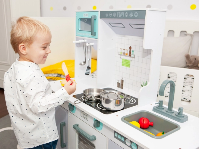 Große Holzspielküche mit ECOTOYS Zubehör