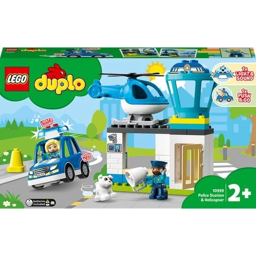Lego Duplo Polizeistation mit Hubschrauber