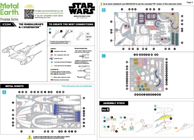 3D Puzzle Premium Serie: Star Wars Mandalorian N-1 Sternjäger