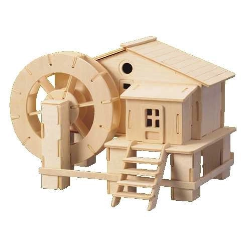 Holz 3D Puzzle Wassermühle