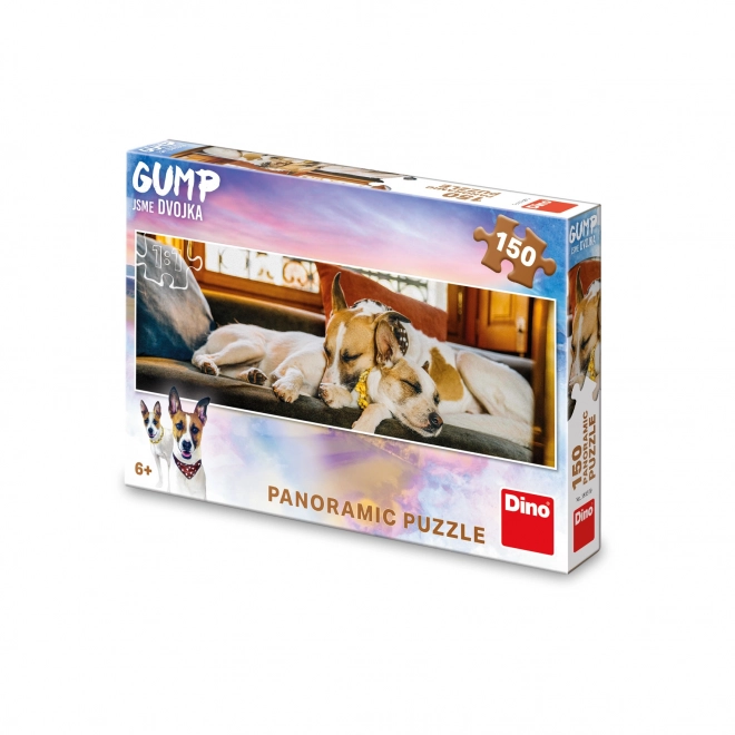 Panorama-Puzzle Gump Schlafend auf Sofa 150 Teile