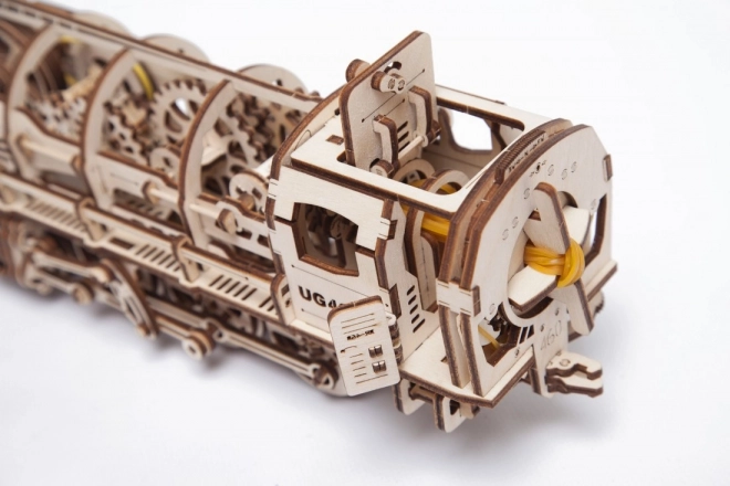 Ugears 3D Holzmechanik-Puzzle Dampflok mit Tender