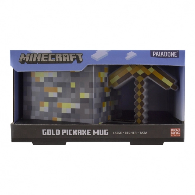 Goldene Minecraft Spitzhacke Tasse