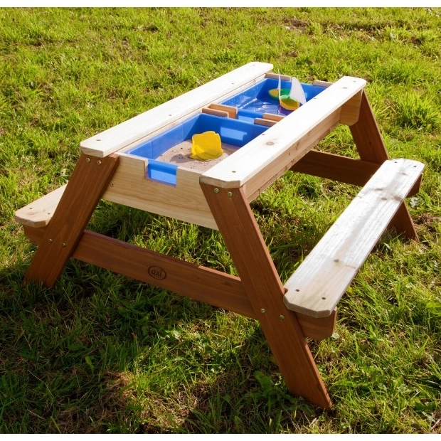 Picknicktisch Nick mit Bank und Sonnenschirm AXI