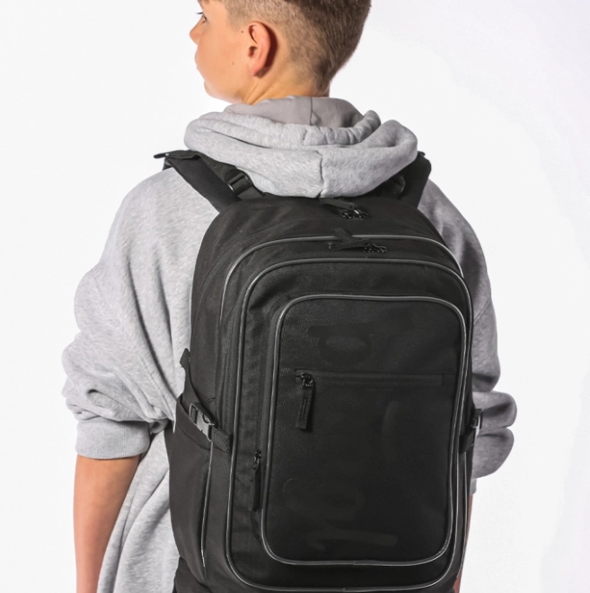 Schulset BAAGL: Rucksack, Federmäppchen und Beutel Cubic Uni schwarz