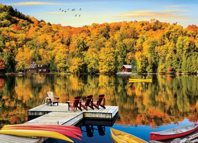Puzzle EUROGRAPHICS Hütte am See, Quebec 1000 Teile