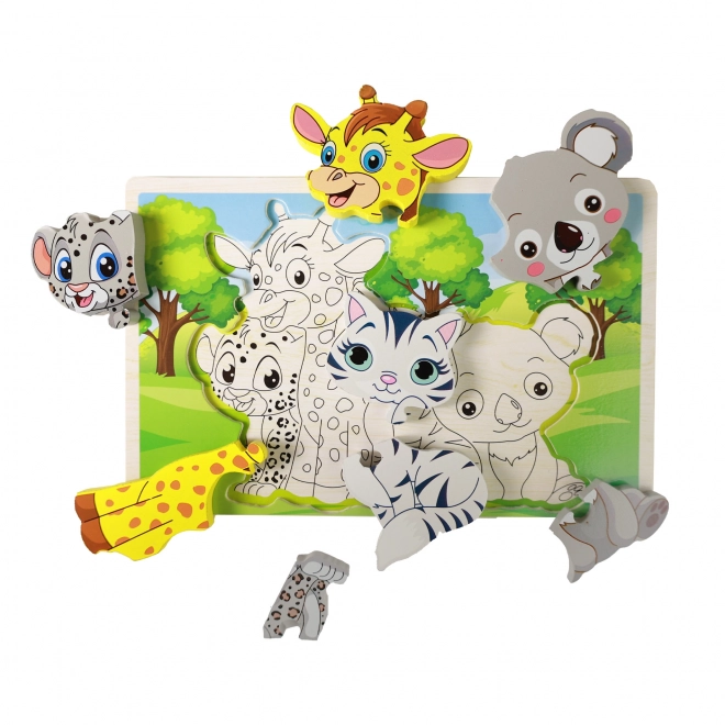 Holzpuzzle Tiere 8 Teile