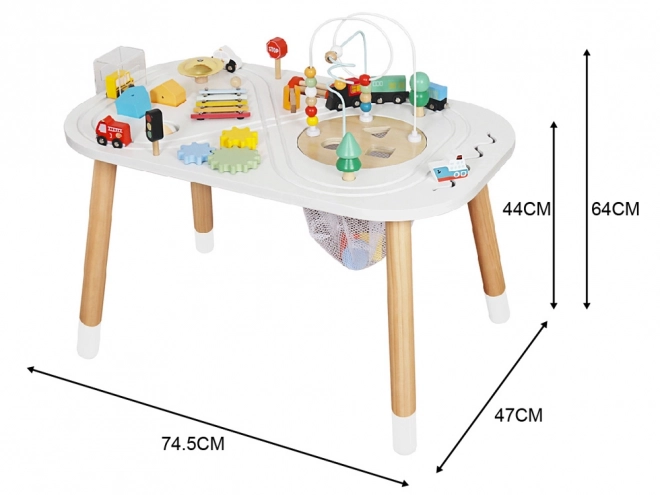 Multifunktionaler Holzspieltisch für Kinder