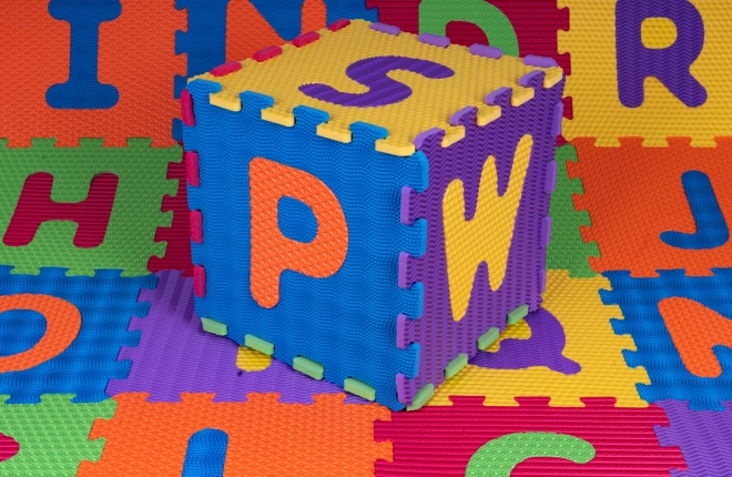 Sensorische Spielmatte Alphabet Puzzle