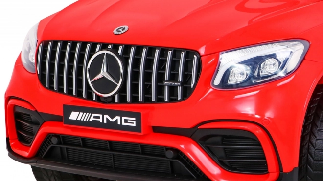 Mercedes Benz GLC63S für Kinder Rot + Fernbedienung + Antrieb 4x4 + MP3 LED + EVA + sanfter Start