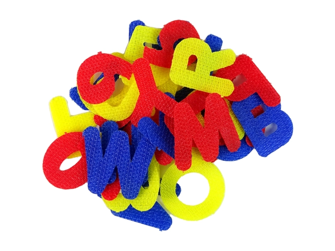Bunte Buchstaben mit Klettverschluss