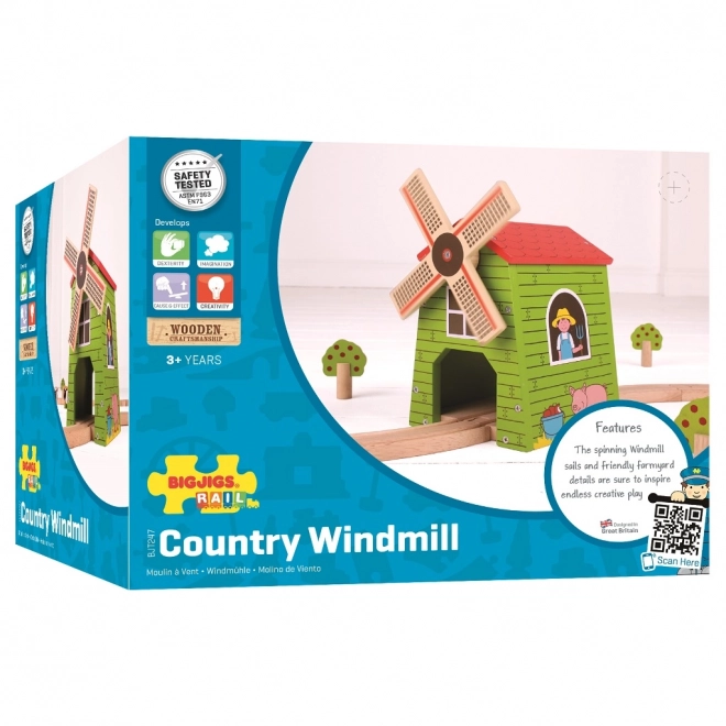 Windmühle für Spielzeugbahn