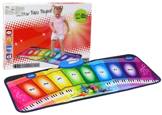 Musikspielmatte Tanzendes Klavier Regenbogen