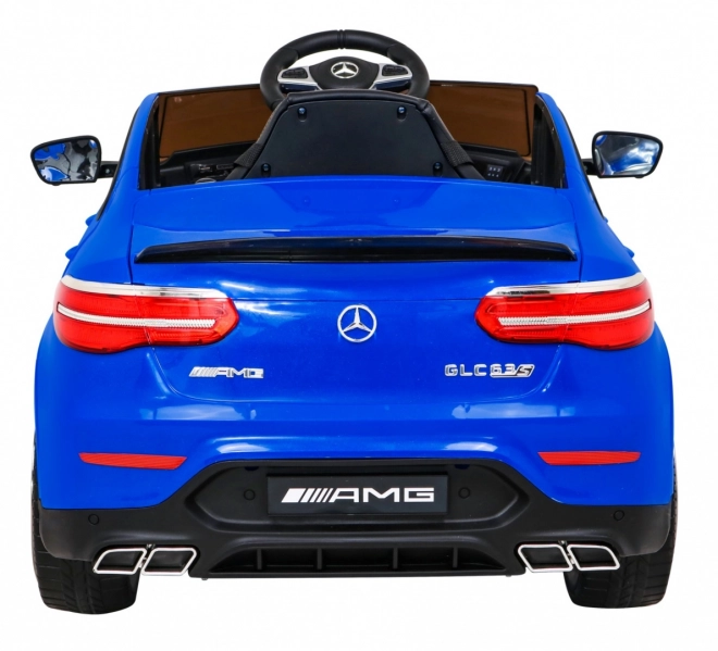 Mercedes Benz GLC63S für Kinder Blau + Fernsteuerung + 4x4 Antrieb + MP3 LED + EVA + langsamer Start