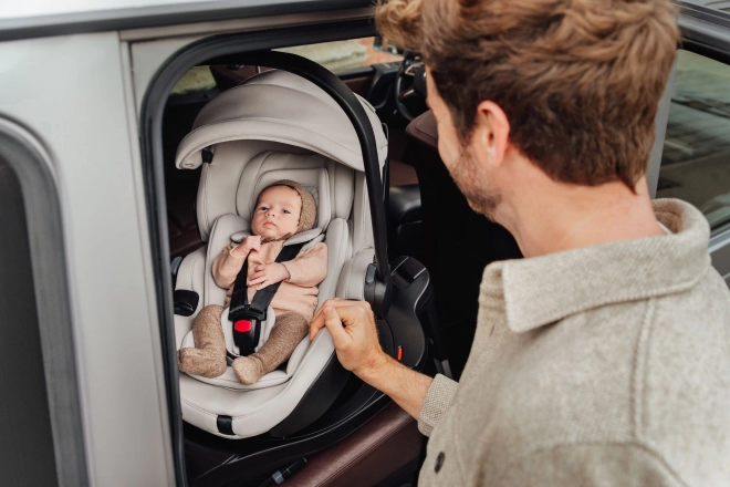 Baby-Safe Pro Lux Kindersitz mit Vario Base, Leinen Grau