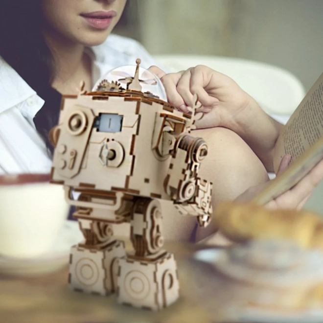 Rokr 3D Holzpuzzle Spieluhr Roboter Orpheus mit Beleuchtung