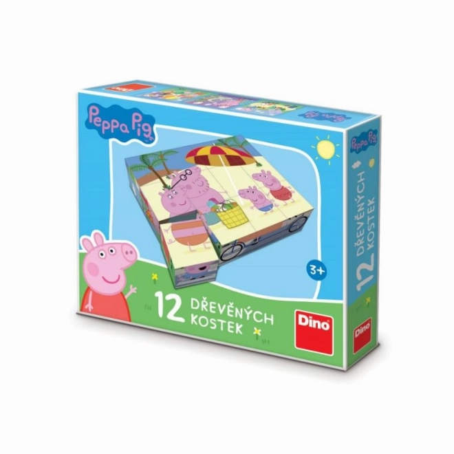 Dino Bilderwürfel Peppa Pig, 12 Würfel