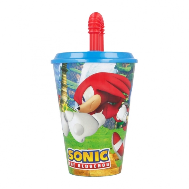 Kinder Trinkbecher mit Strohhalm Sonic the Hedgehog