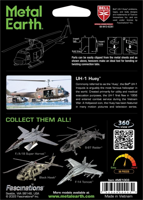 3D Puzzle Hubschrauber UH-1 Huey