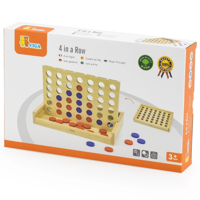 Holzspiel 4 in einer Reihe