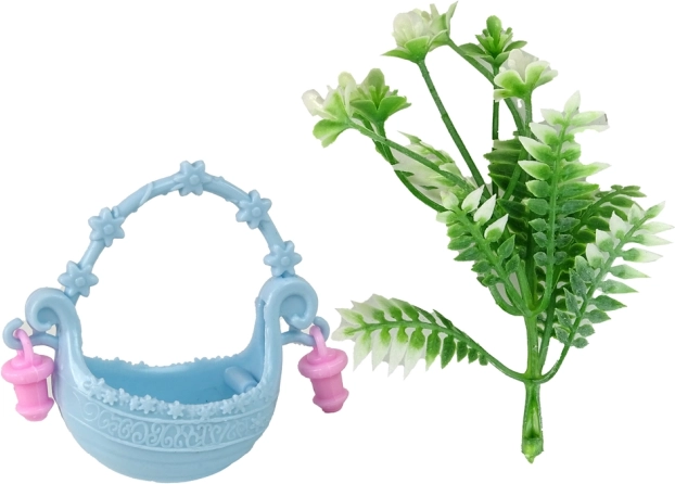 Stilvolle Handtasche und Frühlingsdeko