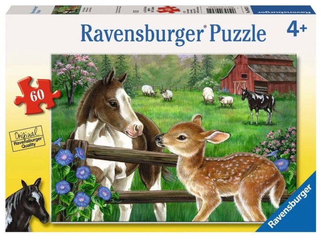 Puzzle Fohlen und Rehkitz - 60 Teile