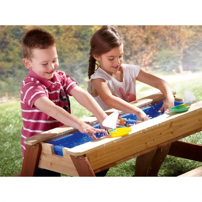 Picknicktisch Nick mit Bank und Sonnenschirm AXI