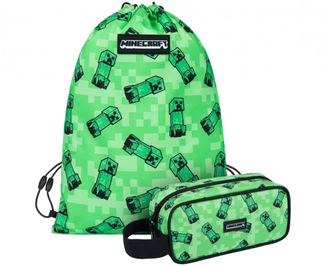 Minecraft Set Creeper: Federtasche und Beutel