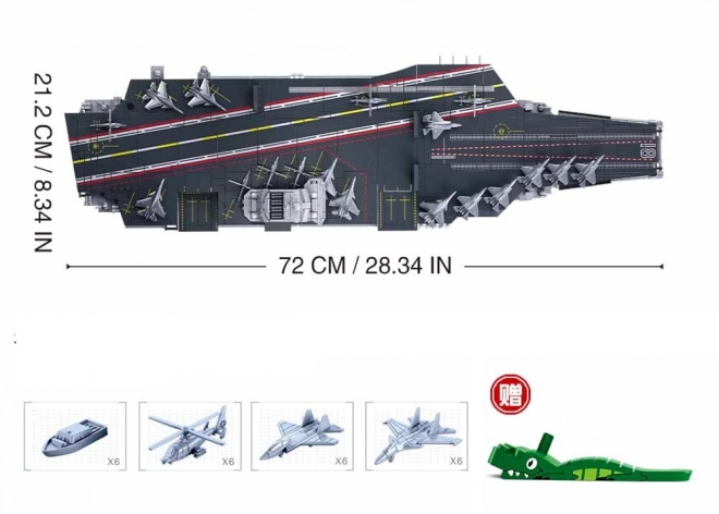 Sluban Flugzeugträger Fujian Bausteine