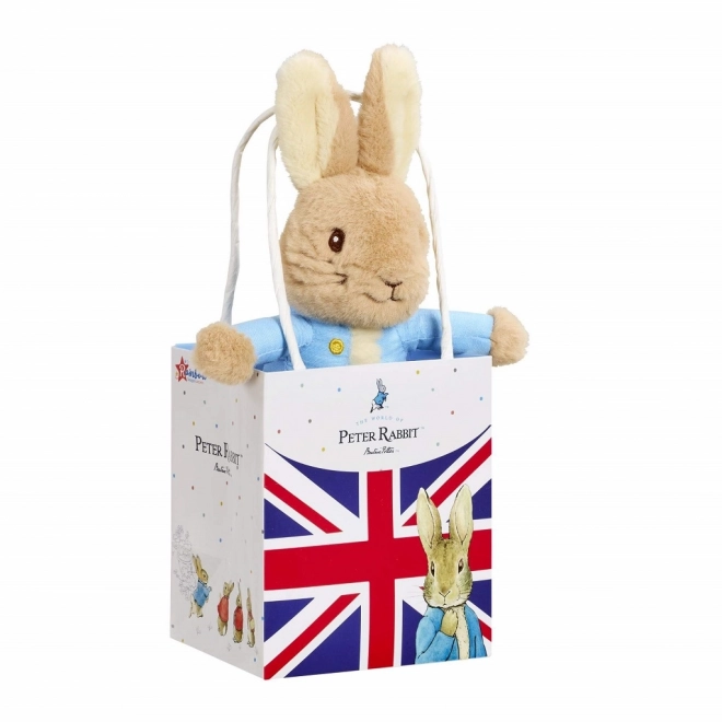 Plüschkaninchen Peter in Union Jack Geschenktasche