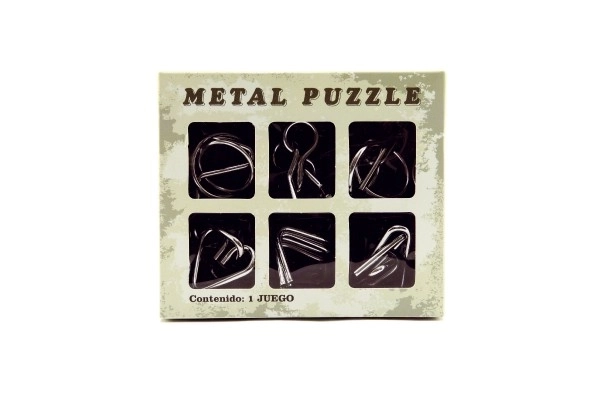 Metallpuzzle Set mit 6 Teilen